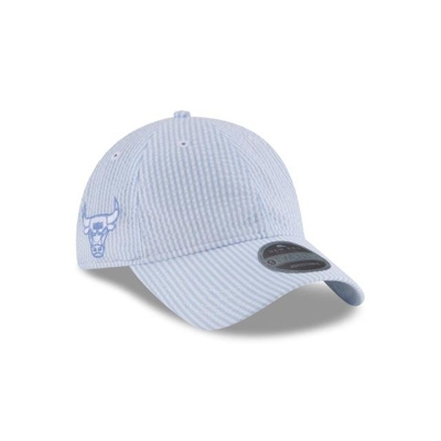 Chicago Bulls Gorra | New Era NBA Striped Seared 9twenty Adjustable Cap Mexico - Azules